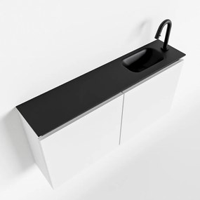 Mondiaz Ture 100cm toiletmeubel talc met wastafel urban rechts 1 kraangat