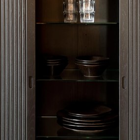 Zuiver Barbier Black Zwarte Design Wandkast - 100x45x140cm.