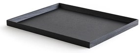 Dienblad 45 x 35 cm zwart getint eik, Katori