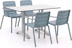 + 10% kassakorting | Diningset Forza | 4 personen kunststof | Tuinset stapelbaar | 5-delig | Kees Smit Tuinmeubelen