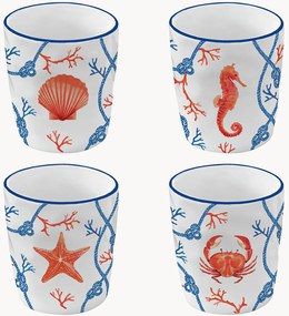 Porseleinen koffiekopjes Cote De Mer, 4-delig