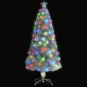 vidaXL Kunstkerstboom met LED 150 cm glasvezel wit