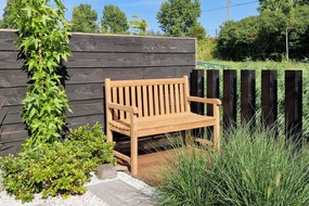 Teak houten tuinbank Bison - 120 cm.