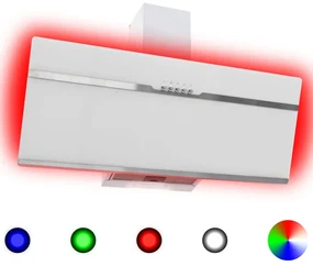 vidaXL Afzuigkap RGB-LED 90 cm roestvrij staal en gehard glas