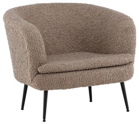 Bruine Teddy Fauteuil Zwarte Poten