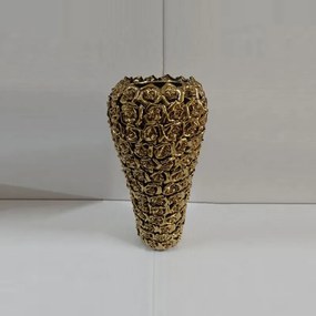Kare Design Rose Multi Gold Gouden Vaas Met Rozen Klein