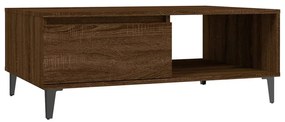 vidaXL Salontafel 90x60x35 cm spaanplaat bruineikenkleurig