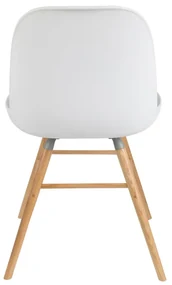 Zuiver Albert Kuip Witte Kuipstoel Met Houten Poten