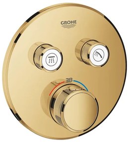 Grohe SmartControl Inbouwthermostaat - 3 knoppen - rond - cool sunrise 29119GL0