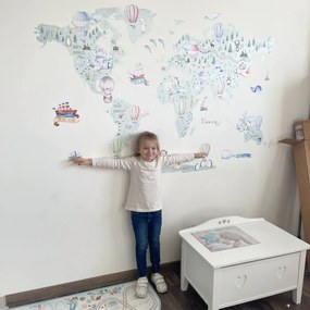 INSPIO Reiskaart voor kinderen aan de muur