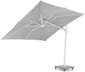 Santika Furniture Santika Belize Deluxe Parasol X White Frame/ Grey Fabric Aluminium Grijs