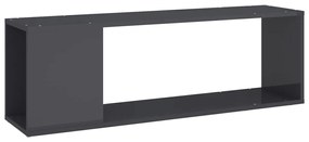 vidaXL Tv-meubel 100x24x32 cm spaanplaat hoogglans grijs