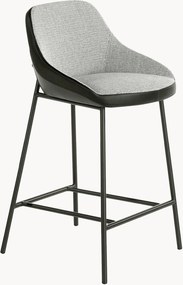 Gestoffeerde barkruk Erika met kunstleren rugleuning