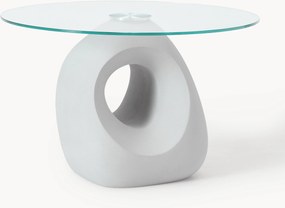 Ronde eettafel Linus met glazen tafelblad, in verschillende formaten