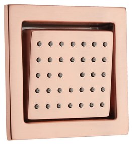 Saniclear Copper inbouw massage jet vierkant geborsteld koper