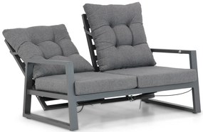 Stoel en Bank Loungeset Aluminium Grijs 4 personen Lifestyle Garden Furniture Batala