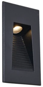 Buitenlamp Moderne inbouw wandlamp zwart 7cm incl. LED IP65 - Trem Modern IP65 Buitenverlichting