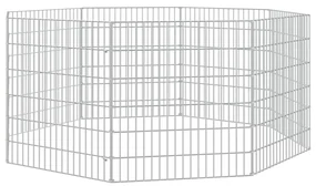 vidaXL Konijnenkooi met 8 panelen 54x60 cm gegalvaniseerd ijzer