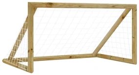 vidaXL Voetbaldoel met net 160x100x80 cm geïmpregneerd grenenhout