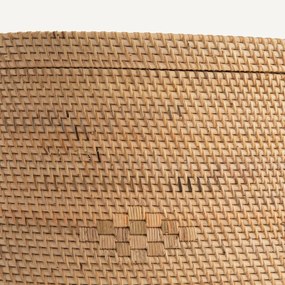 Ovalen koffer, gevlochten rotan, Pantos