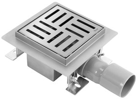 Lineaire afvoer REA CROSS Brush Steel 12x12
