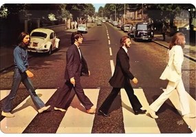 Metalen wandbord Beatles - Abbey Road, (20 x 30 cm)