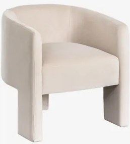 Set Van 2 Gestoffeerde Fauteuils Xastru Fluwelen Beige - Sklum
