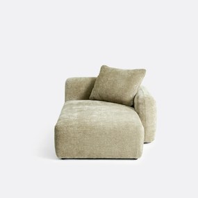 Recht longchair element, voor modulaire bank, in jacquard chenille, AMAD
