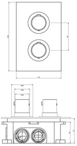 Brauer Black Edition complete inbouwthermostaat 3-weg mat zwart