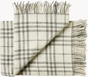 Wollen plaid Bornholm met franjes