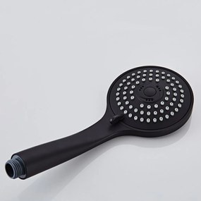 Saniclear Cube Curved inbouw regendouche rond met inbouw douchekop 30x30cm, glijstang en 2 standen handdouche zwart mat