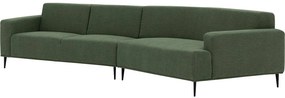 Goossens Excellent Hoekbank Prato groen, stof, 3-zits, modern design