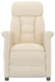 vidaXL Massagestoel verstelbaar microvezelstof beige