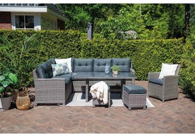 Garden Impressions Jaru lounge dining set 6-delig links - luxe kussens