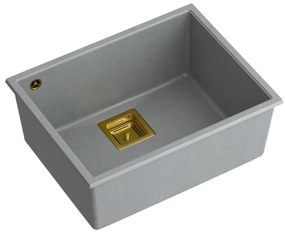 granieten spoelbak DAVID 50 Grey  Metallic