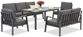 Zakintos Apetito 7 antraciet aluminium set Garden Point