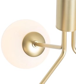 Art Deco hanglamp goud met opaal glas 3-lichts - Coby Art Deco G9 Binnenverlichting Lamp