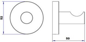 Plieger Vigo handdoekhaak enkel mat zwart