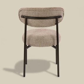 Beige Eetkamerstoel Met Ronde Zitting