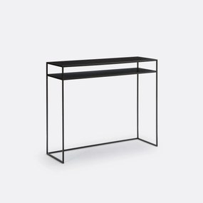 Stalen consoletafel met twee plateaus, Miva