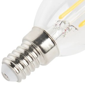 Set van 5 E14 dimbare LED filament tipkaars lampen 250lm 2700K