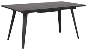 Eettafel zwart 160/200 x 90 cm uitschuifbaar IRVINGTON Beliani