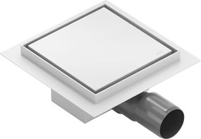 Mexen Flat-Q M13 vloerput vierkant 12 x 12 cm, wit - 1210012