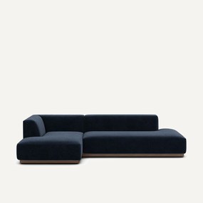 Linker hoekbank XL chenille fluweel, Jacopo