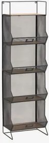 Opbergrek 30x105 Cm Van Ijzer En Mdf Antxo Grijs – Grafiet - Sklum