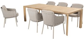 4 Seasons Outdoor Eros tuinset latte met Lucas tafel 240 x 100 cm * Sale *  Tuinset    beige weerbestendig