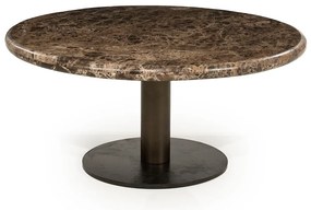 Lage Salontafel Rond Marmer - 75 X 75cm.