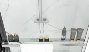 Sanigoods Obby inkortbaar handdoekrek/planchet voor douchewand 120cm chroom