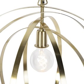 Vintage hanglamp messing draaibaar - Rings