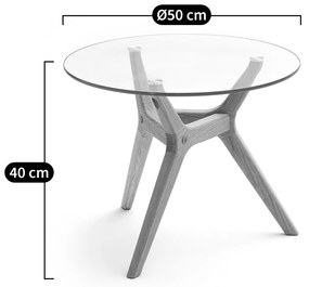 Salontafel notenhoutø50 cm, Maricielo